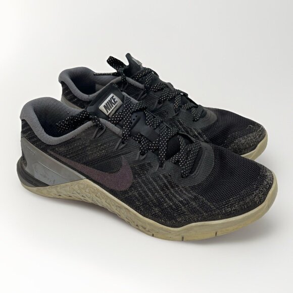 Nike Metcon 3 Training Workout Shoes Metallic Black Women Sz 6.5 US 922880-001 - Picture 1 of 12